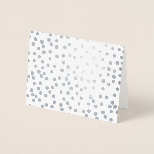 Gold of Silver Modern Abstract Random Dot Pattern Folie Kaarten (Voorkant)