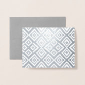 Gold of Silver Modern Abstract Random Squares Folie Kaarten (Met envelop)