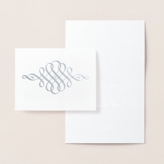 Gold of Silver Modern Elegant  Element Folie Kaarten (Display)