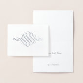 Gold of Silver Modern Elegant Floral Pattern Folie Kaarten (Display)