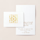 Gold of Silver Modern Elegant Floral Pattern Folie Kaarten (Display)