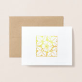 Gold of Silver Modern Elegant Floral Pattern Folie Kaarten (Voorkant met envelop)