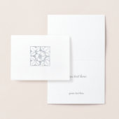 Gold of Silver Modern Elegant Floral Pattern Folie Kaarten (Display)