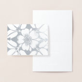 Gold of Silver Modern Elegant Floral Pattern Folie Kaarten (Display)