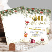 Gold Oh Wat een leuk kerstcocktail vakantiefeest Kaart