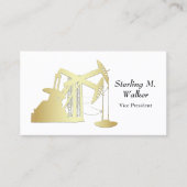 Gold Oilfield Pumping Unit | inch | Centimeter Visitekaartje (Voorkant)