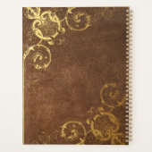 Gold Old Antiek Gilded Book Hoesje Planner (Achterkant)