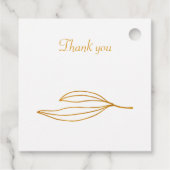 Gold Olive Branch Cadeau Label (Achterkant)