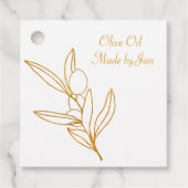 Gold Olive Branch Cadeau Label (Voorkant)