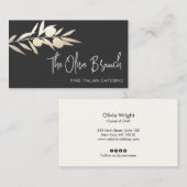 Gold Olive Branch Italiaans of Grieks Catering Che Visitekaartje (Voorkant / Achterkant)