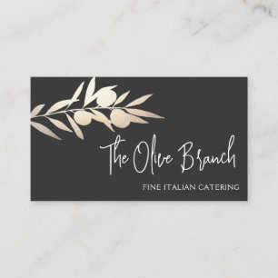 Gold Olive Branch Italiaans of Grieks Catering Che Visitekaartje