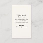 Gold Olive Branch Italiaans of Grieks Catering Che Visitekaartje (Achterkant)