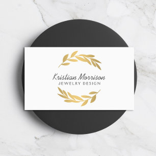 Gold Olive Branch krans Logo Visitekaartje