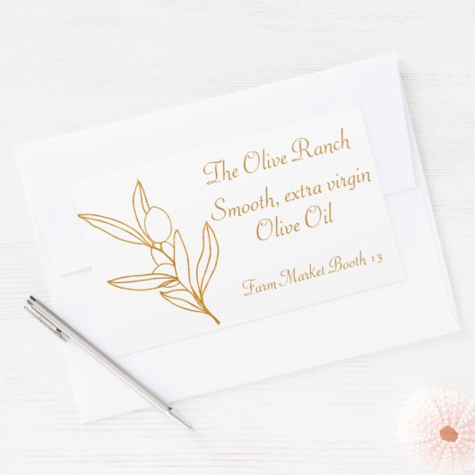 Gold Olive Branch Label (Envelop)