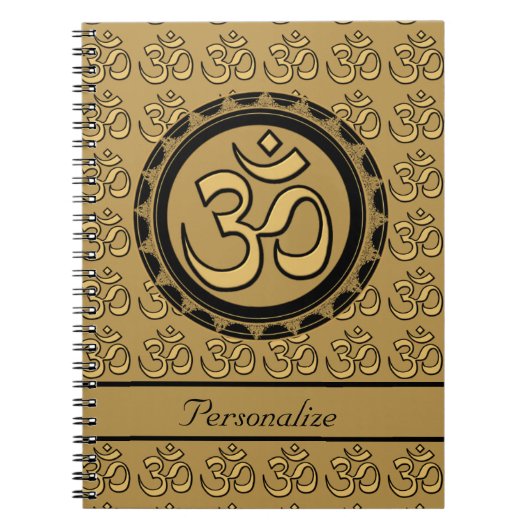 Gold Om-laptop Notitieboek (Voorkant)