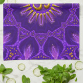 Gold OM Purple Goa Flame Home Decor Theedoek (Gevouwen)