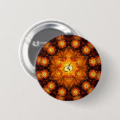 Gold Om Sacred G Mandala Button (Voorkant /achterkant)