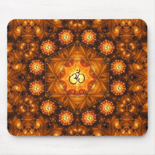Gold Om Sacred G Mandala Muismat (Voorkant)