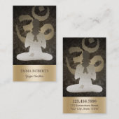 Gold Om Symbol  Damask Yoga & Mediation Visitekaartje (Voorkant / Achterkant)