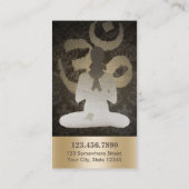 Gold Om Symbol  Damask Yoga & Mediation Visitekaartje (Achterkant)