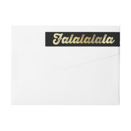 Gold Ombre Bold Falalalala Modern Holiday Adres