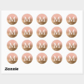 Gold Ombre Fade Custom Color Wedding Sticker (Vel)