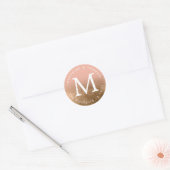 Gold Ombre Fade Custom Color Wedding Sticker (Envelop)