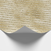  Gold Ombre Glitter Stripes Cadeaupapier (Hoek)