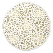 Gold Ombre Leopard Print Keramische Knop (Voorkant)