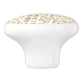 Gold Ombre Leopard Print Keramische Knop (Zijkant)