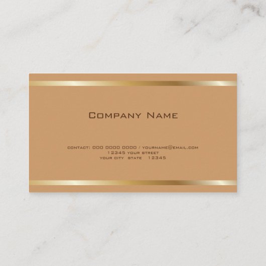 Gold Ombre Professional Visitekaartje (Achterkant)