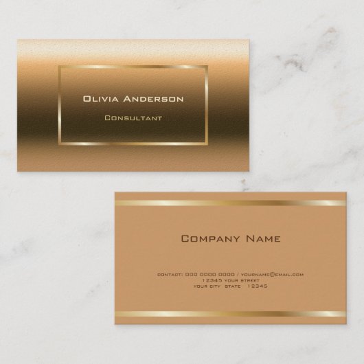 Gold Ombre Professional Visitekaartje (Voorkant / Achterkant)