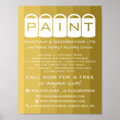 Gold Ombre, schilderemmers, schilder en decorator Poster (Voorkant)