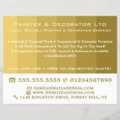 Gold Ombre Stripes, Painter & Decorator Flyer (Voorkant)
