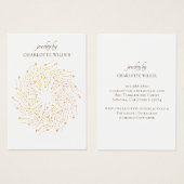 Gold Ombre Sunburst Spiral Earring Display Card Visitekaartje (Voorkant /achterkant)