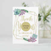 Gold omhulde, opvolgbare EOS Lip Balm-kaart Bedankkaart (Staand voorkant)