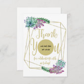 Gold omhulde, opvolgbare EOS Lip Balm-kaart Bedankkaart (Voorkant / Achterkant)