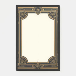 Gold on Black Classic Art Deco Post-it® Notes