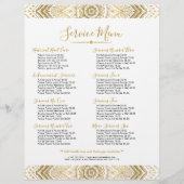 Gold on White  Paisley mandala Flyer (Voorkant)