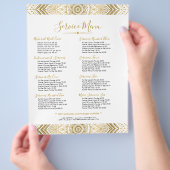 Gold on White  Paisley mandala Flyer (Hand)