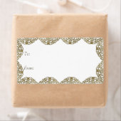 Gold Onament Swirl-kerstcadeautjes Labels (Insitu)