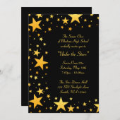 Gold onder de sterren Prom Formele uitnodigingen (Voorkant / Achterkant)