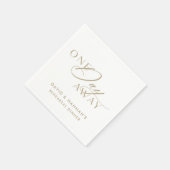 Gold One Day Away servetten voor repetitiediner (Hoek)