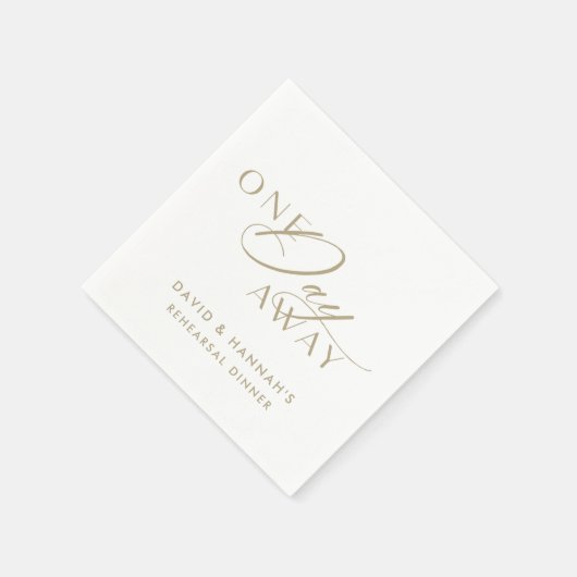 Gold One Day Away servetten voor repetitiediner (Hoek)