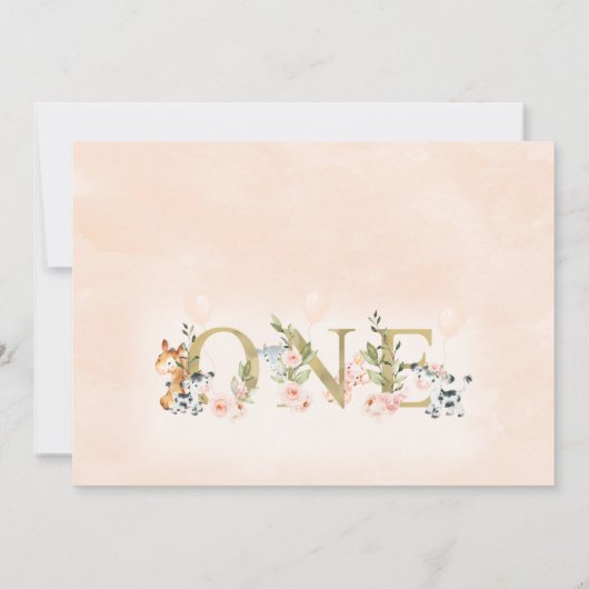 Gold One Dividers Bloemenboerderijdieren 1e verjaa Kaart (Achterkant)