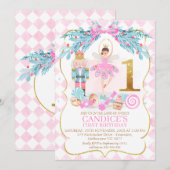 Gold One Nutcracker Land of Sweets Birthday Kaart (Voorkant / Achterkant)