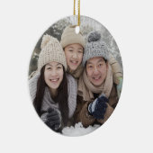 Gold One Photo Sason's groetings Double Sided Keramisch Ornament (Rechts)