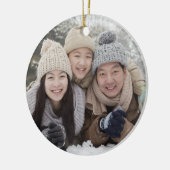 Gold One Photo Sason's groetings Double Sided Keramisch Ornament (Links)