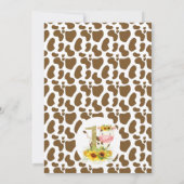 Gold One Zonnebloem Bruin Koe Print 1e Verjaardag Kaart (Achterkant)