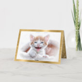 Gold Ons eerste kerstfeest als Mr en Mrs. Feestdagen Kaart (Achterkant)